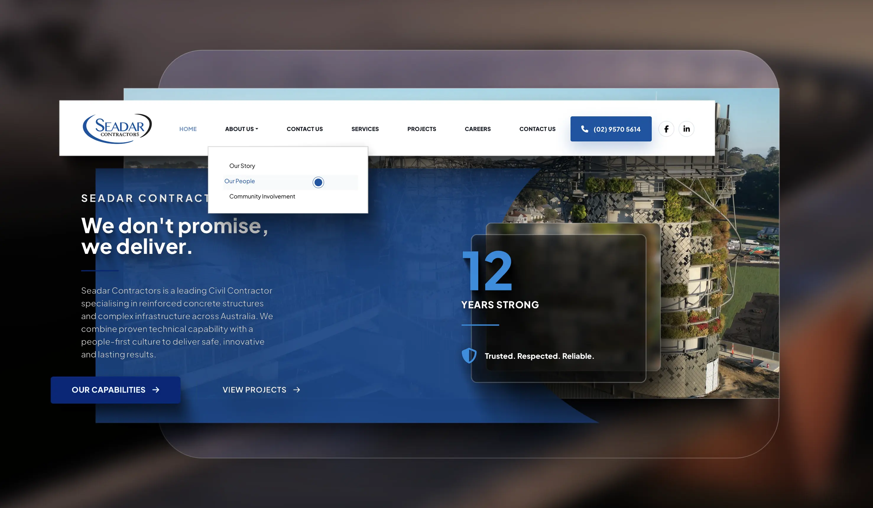 The homepage: their promise, stated plainly