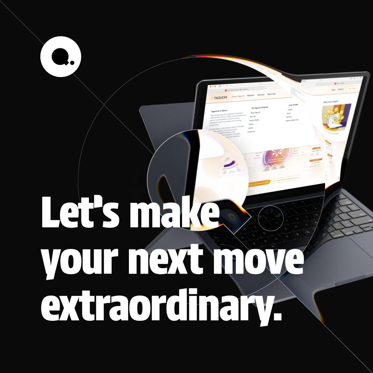Qualls campaign artwork reading Let's make your next move extraordinary.